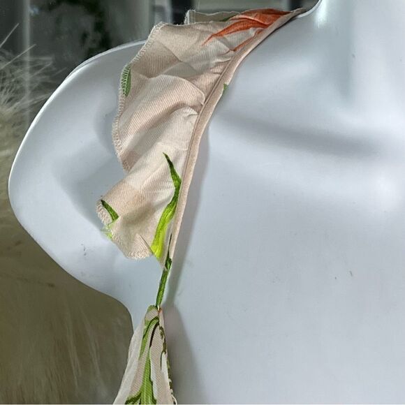 STUDIO F Palm Print Cropped Knit Tank Top Size S - Picture 3 of 7